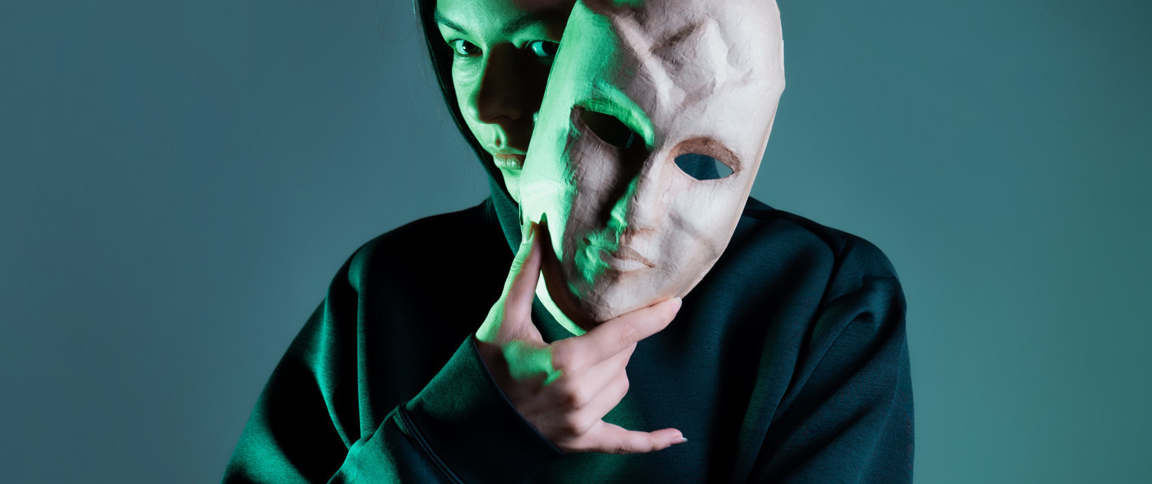 Hiding behind a mask,