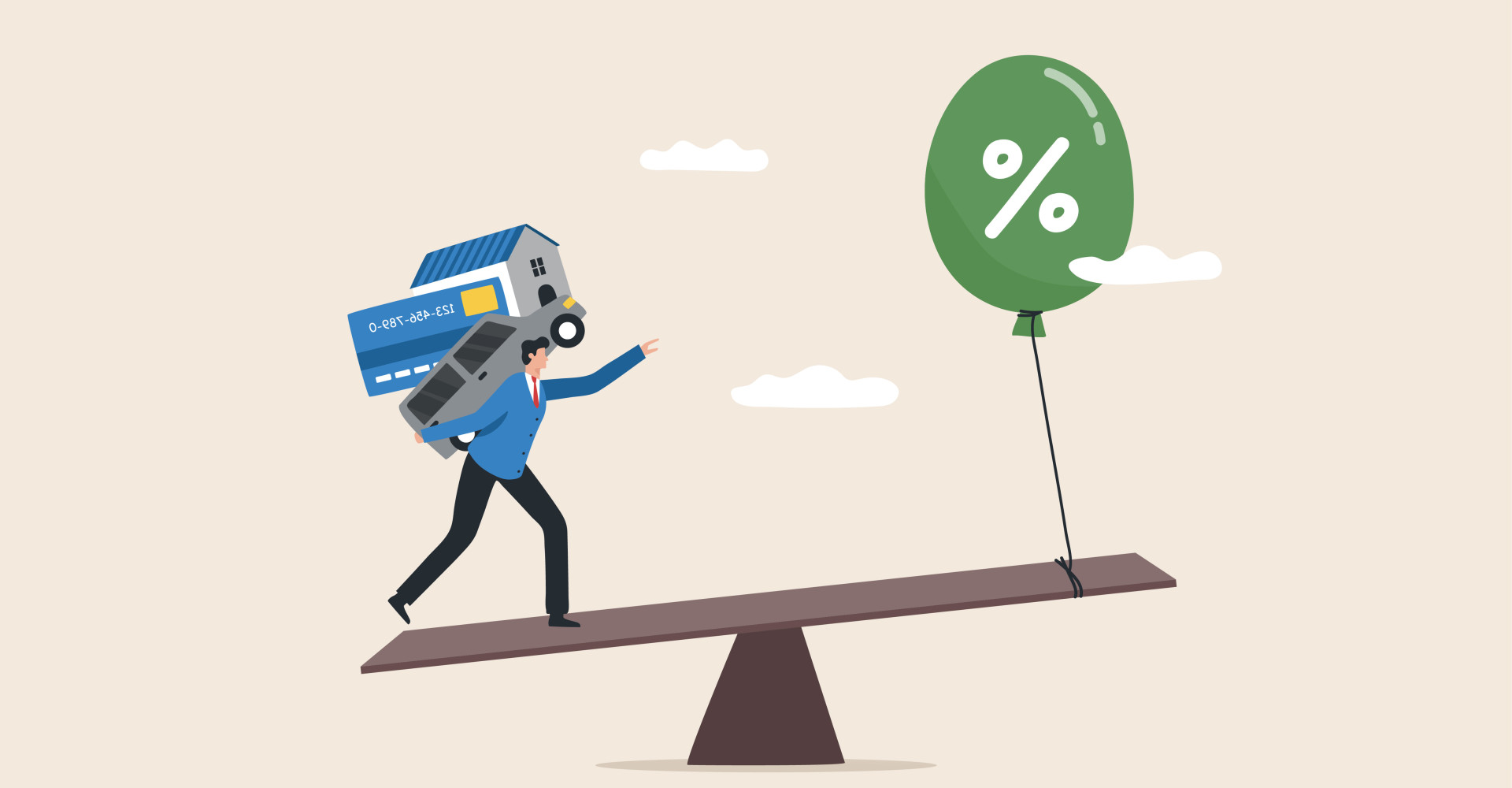 Debt inflation.Raising interest rates