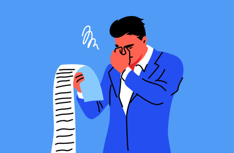Business, mental stress, bankruptcy, debt concept