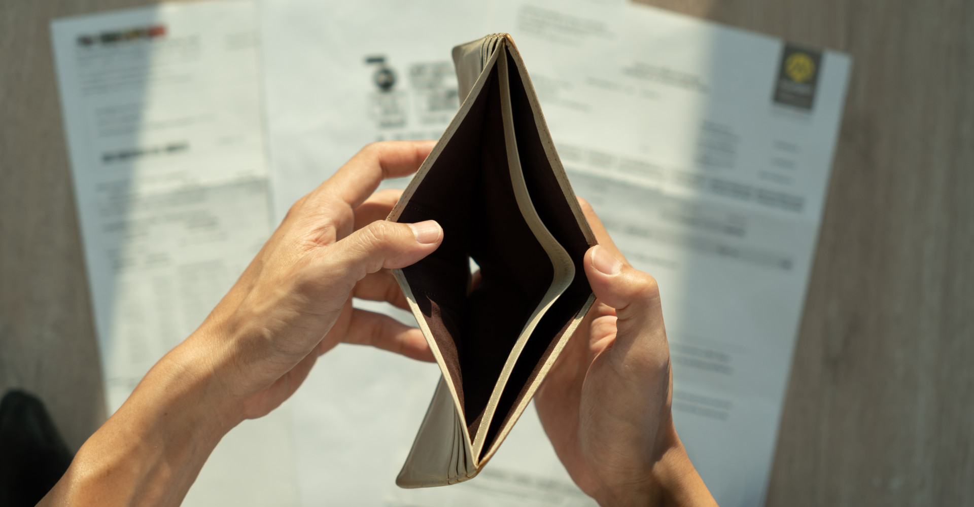 large bills or invoices no money