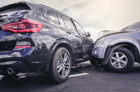 Car crash leading to vehicle write-off